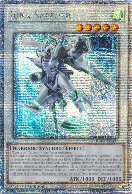 Junk Speeder [RA01-EN032] Quarter Century Secret Rare | Gam3 Escape