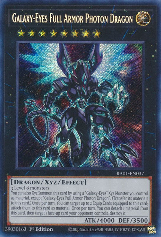 Galaxy-Eyes Full Armor Photon Dragon [RA01-EN037] Secret Rare | Gam3 Escape