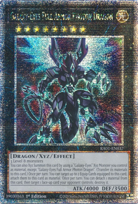 Galaxy-Eyes Full Armor Photon Dragon [RA01-EN037] Quarter Century Secret Rare | Gam3 Escape