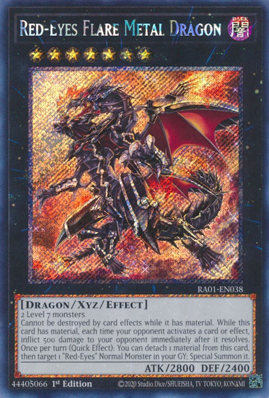 Red-Eyes Flare Metal Dragon [RA01-EN038] Platinum Secret Rare | Gam3 Escape