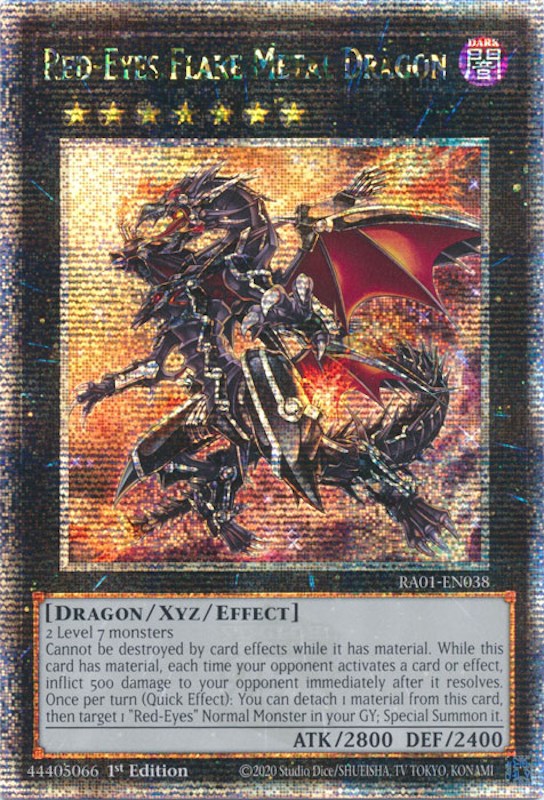 Red-Eyes Flare Metal Dragon [RA01-EN038] Quarter Century Secret Rare | Gam3 Escape