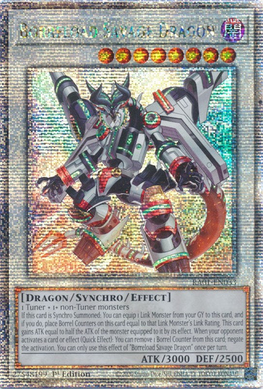 Borreload Savage Dragon [RA01-EN033] Quarter Century Secret Rare | Gam3 Escape