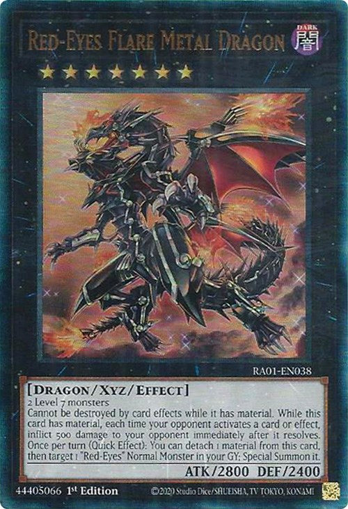 Red-Eyes Flare Metal Dragon [RA01-EN038] Prismatic Ultimate Rare | Gam3 Escape