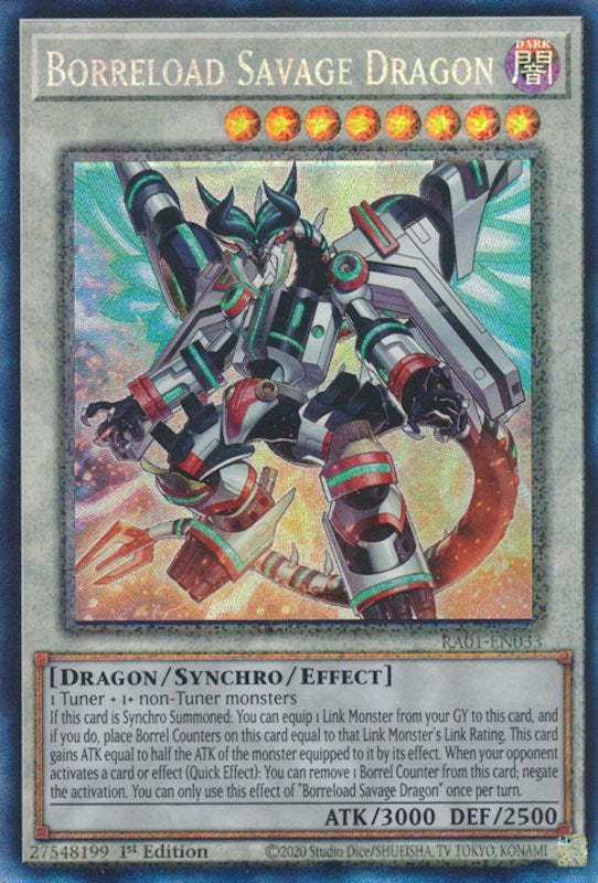 Borreload Savage Dragon [RA01-EN033] Prismatic Collector's Rare | Gam3 Escape