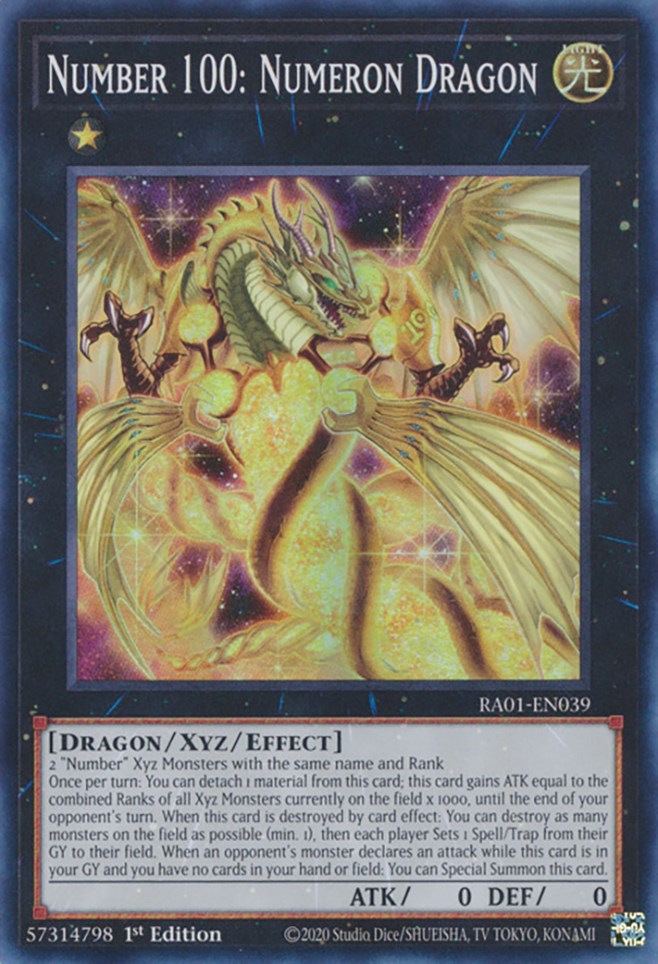 Number 100: Numeron Dragon [RA01-EN039] Super Rare | Gam3 Escape