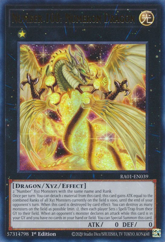 Number 100: Numeron Dragon [RA01-EN039] Ultra Rare | Gam3 Escape