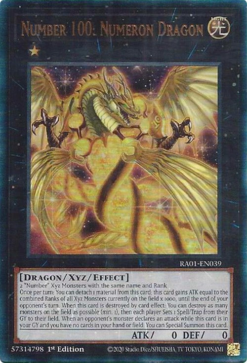 Number 100: Numeron Dragon [RA01-EN039] Prismatic Ultimate Rare | Gam3 Escape