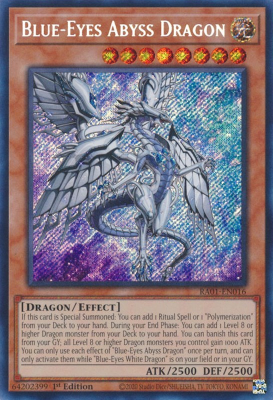 Blue-Eyes Abyss Dragon [RA01-EN016] Secret Rare | Gam3 Escape