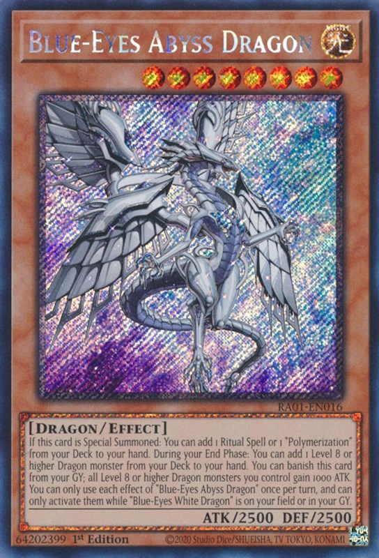 Blue-Eyes Abyss Dragon [RA01-EN016] Platinum Secret Rare | Gam3 Escape