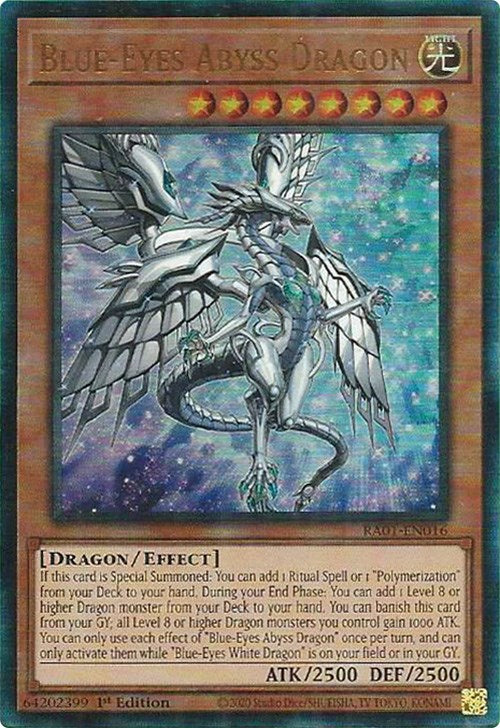 Blue-Eyes Abyss Dragon [RA01-EN016] Prismatic Ultimate Rare | Gam3 Escape