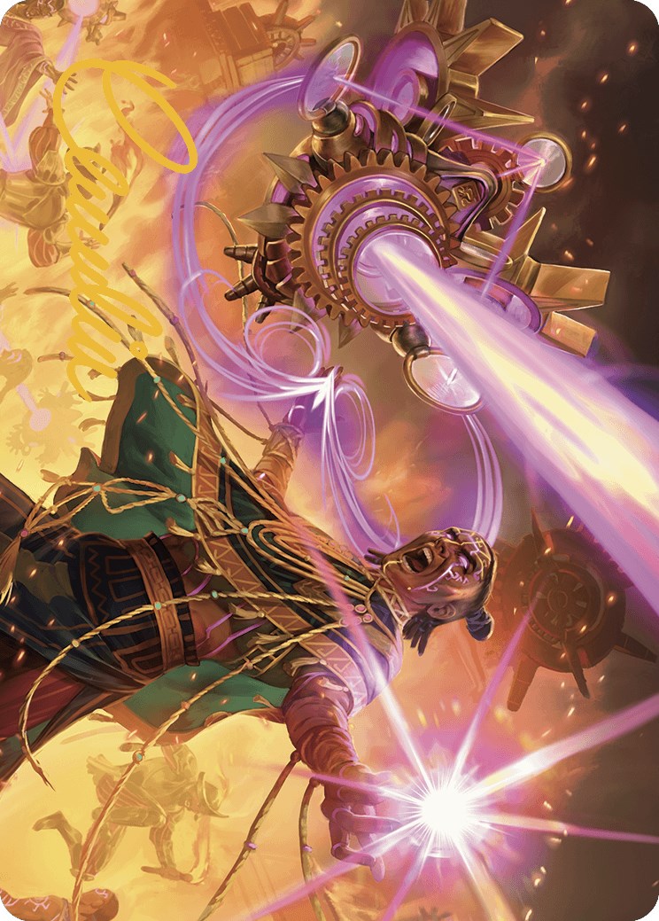Cosmium Blast Art Card (Gold-Stamped Signature) [The Lost Caverns of Ixalan Art Series] | Gam3 Escape