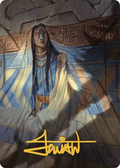 Whispersilk Cloak Art Card (Gold-Stamped Signature) [The Lost Caverns of Ixalan Art Series] | Gam3 Escape