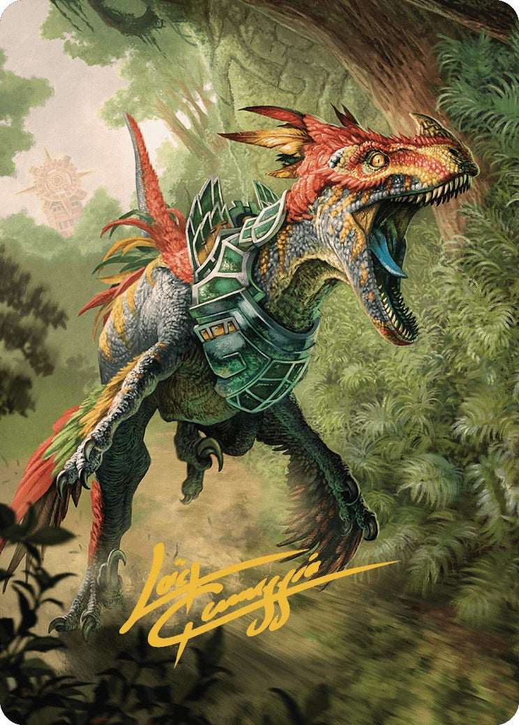 Dinosaur Token Art Card (Gold-Stamped Signature) [The Lost Caverns of Ixalan Art Series] | Gam3 Escape