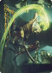 Contest of Claws Art Card (Gold-Stamped Signature) [The Lost Caverns of Ixalan Art Series] | Gam3 Escape