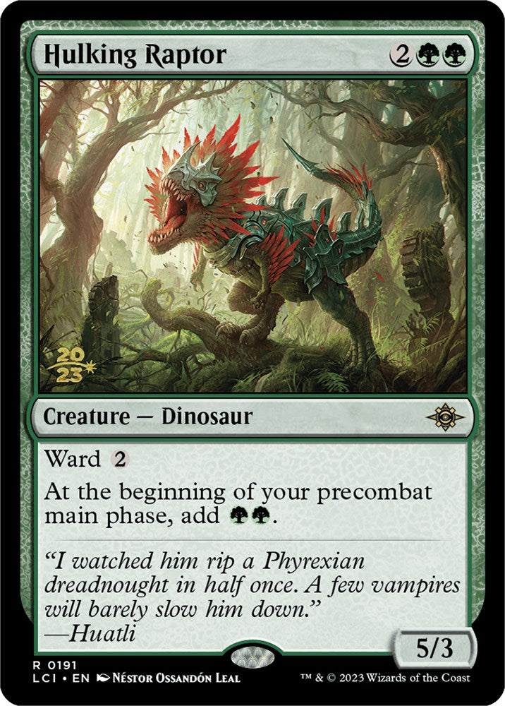 Hulking Raptor [The Lost Caverns of Ixalan Prerelease Cards] | Gam3 Escape