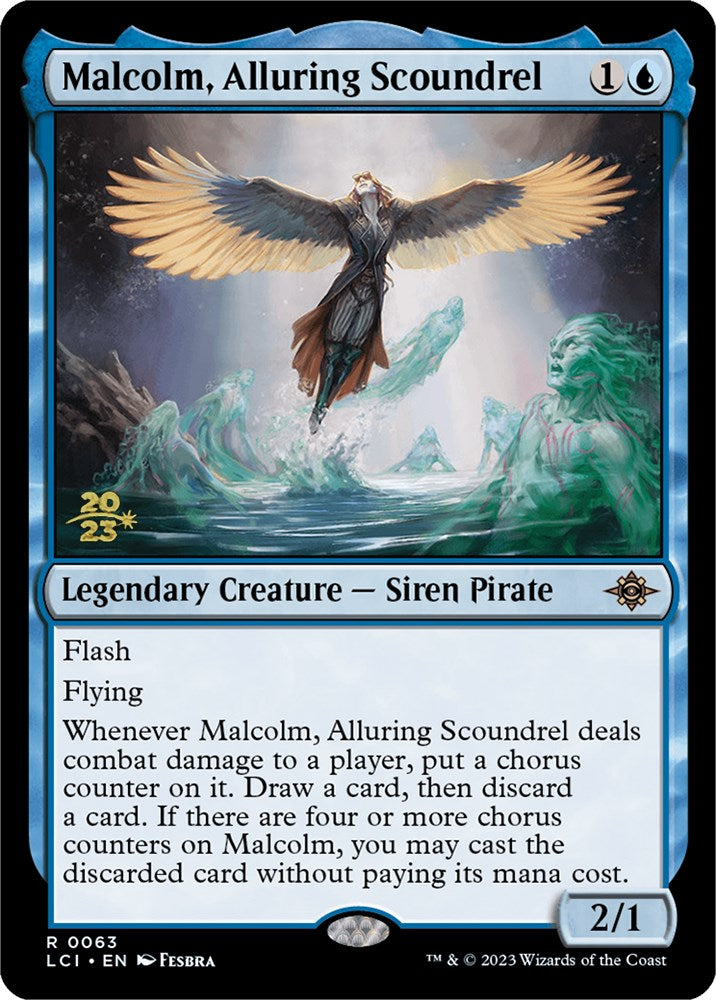 Malcolm, Alluring Scoundrel [The Lost Caverns of Ixalan Prerelease Cards] | Gam3 Escape