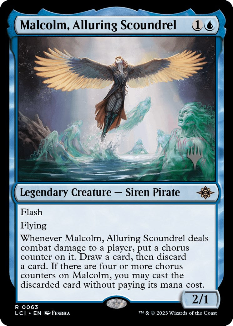 Malcolm, Alluring Scoundrel (Promo Pack) [The Lost Caverns of Ixalan Promos] | Gam3 Escape