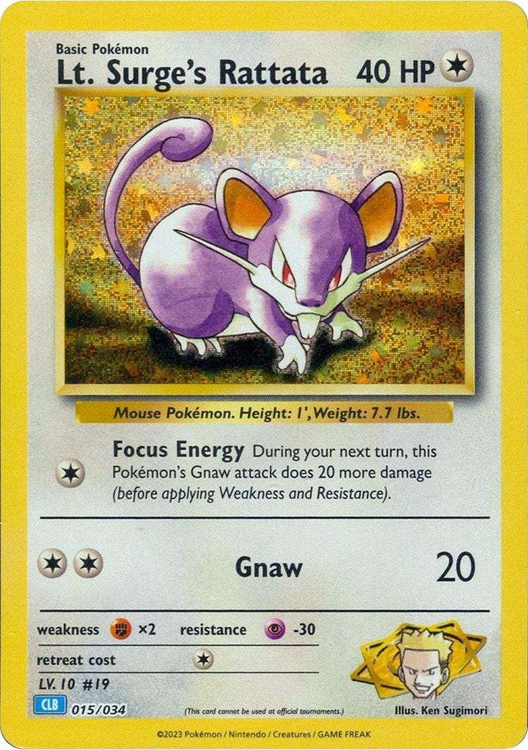 Lt. Surge's Rattata [Trading Card Game Classic] | Gam3 Escape