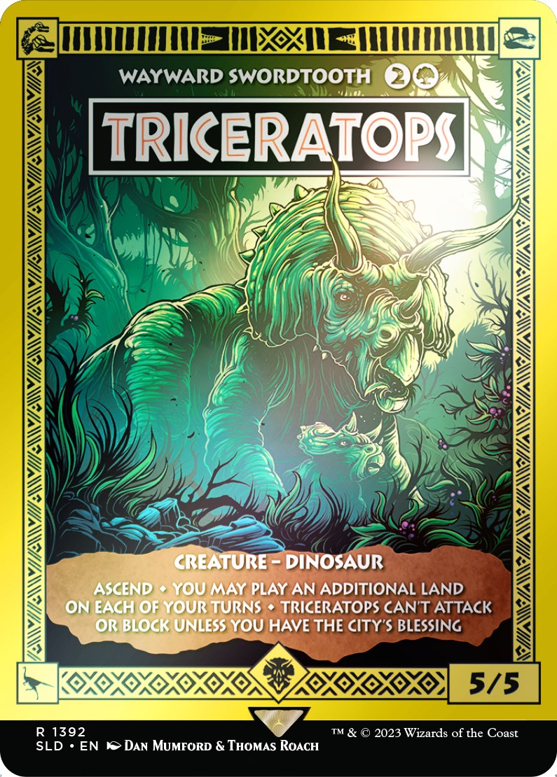 Triceratops - Wayward Swordtooth (Rainbow Foil) [Secret Lair Drop Series] | Gam3 Escape