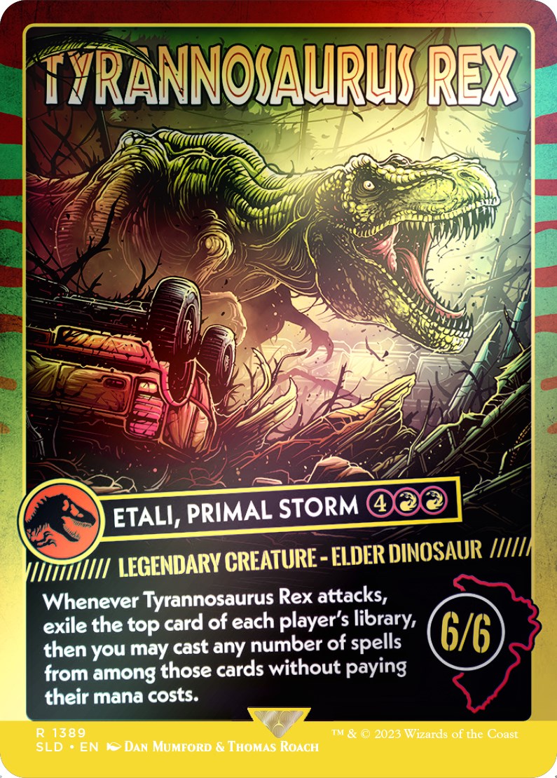 Tyrannosaurus Rex - Etali, Primal Storm (Rainbow Foil) [Secret Lair Drop Series] | Gam3 Escape