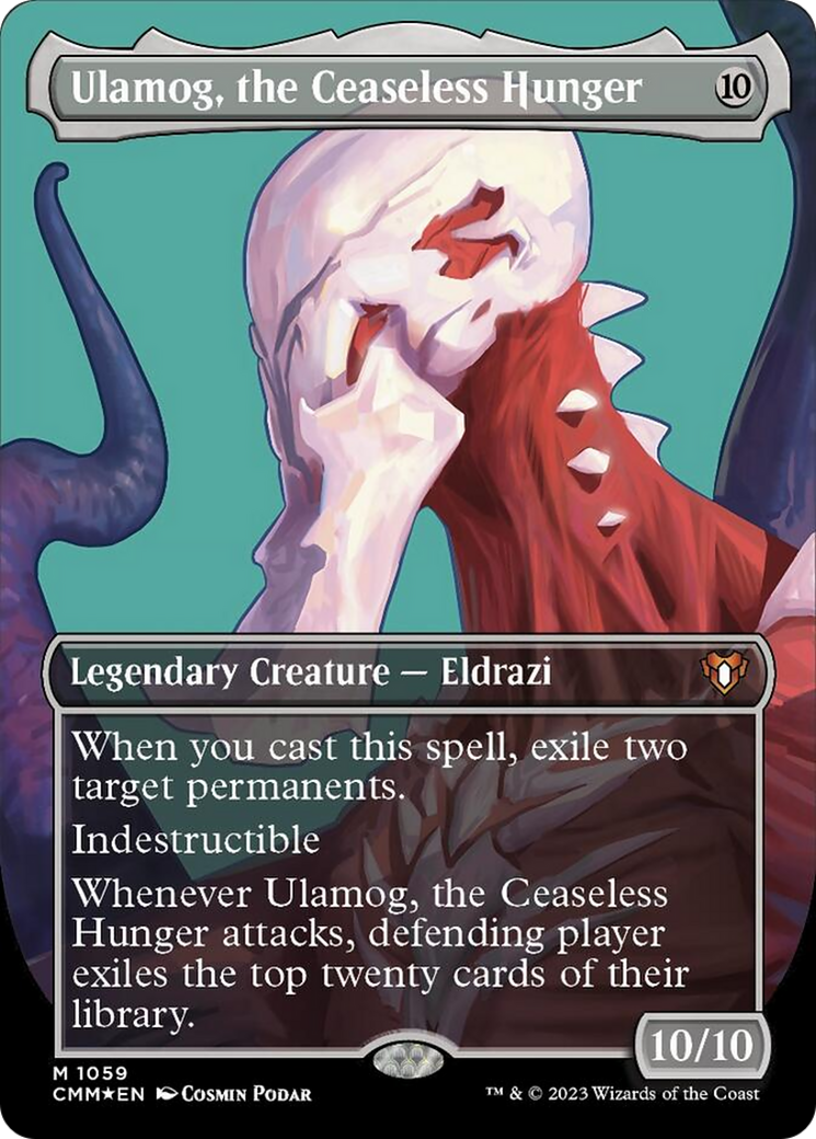 Ulamog, the Ceaseless Hunger (Borderless Textured Foil Frame Break) [Commander Masters] | Gam3 Escape