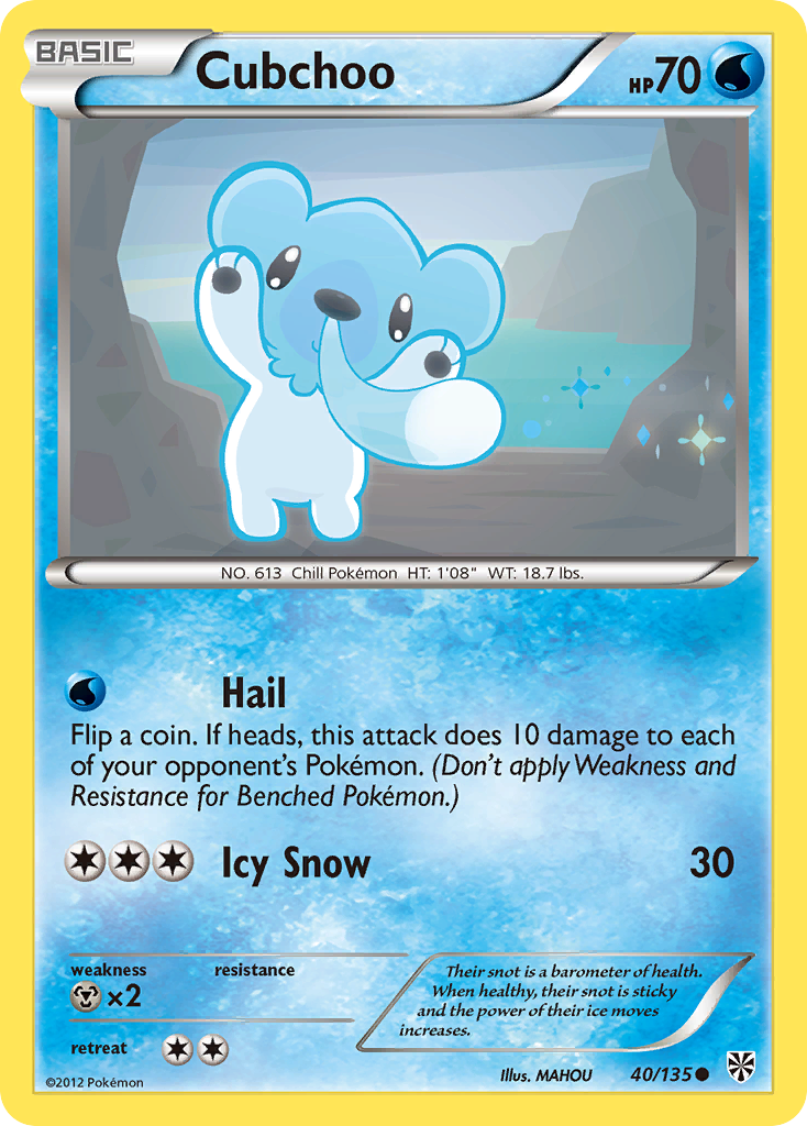 Cubchoo (40/135) [Black & White: Plasma Storm] | Gam3 Escape