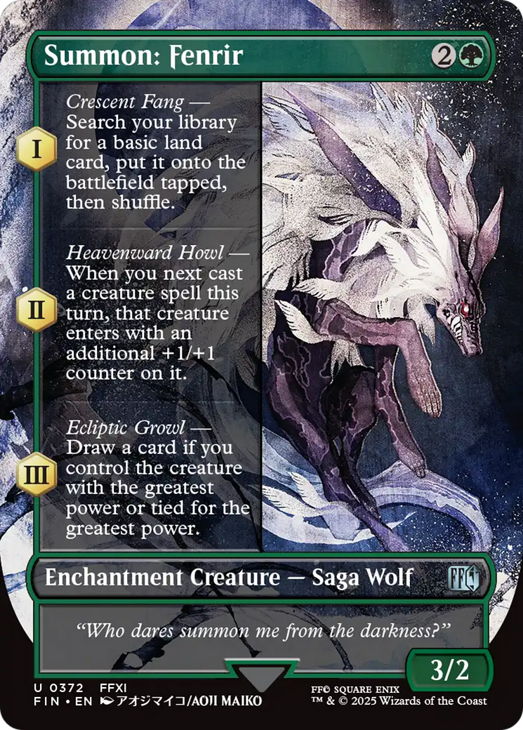 Summon: Fenrir (Borderless) [FINAL FANTASY] | Gam3 Escape