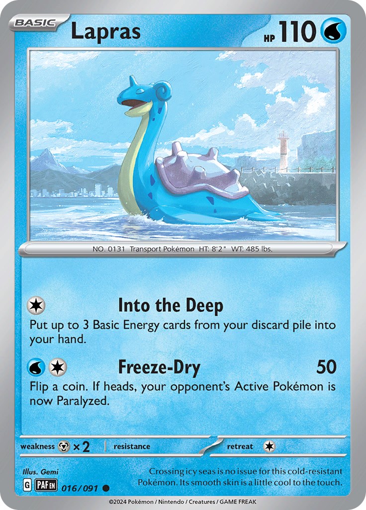 Lapras (016/091) [Scarlet & Violet: Paldean Fates] | Gam3 Escape