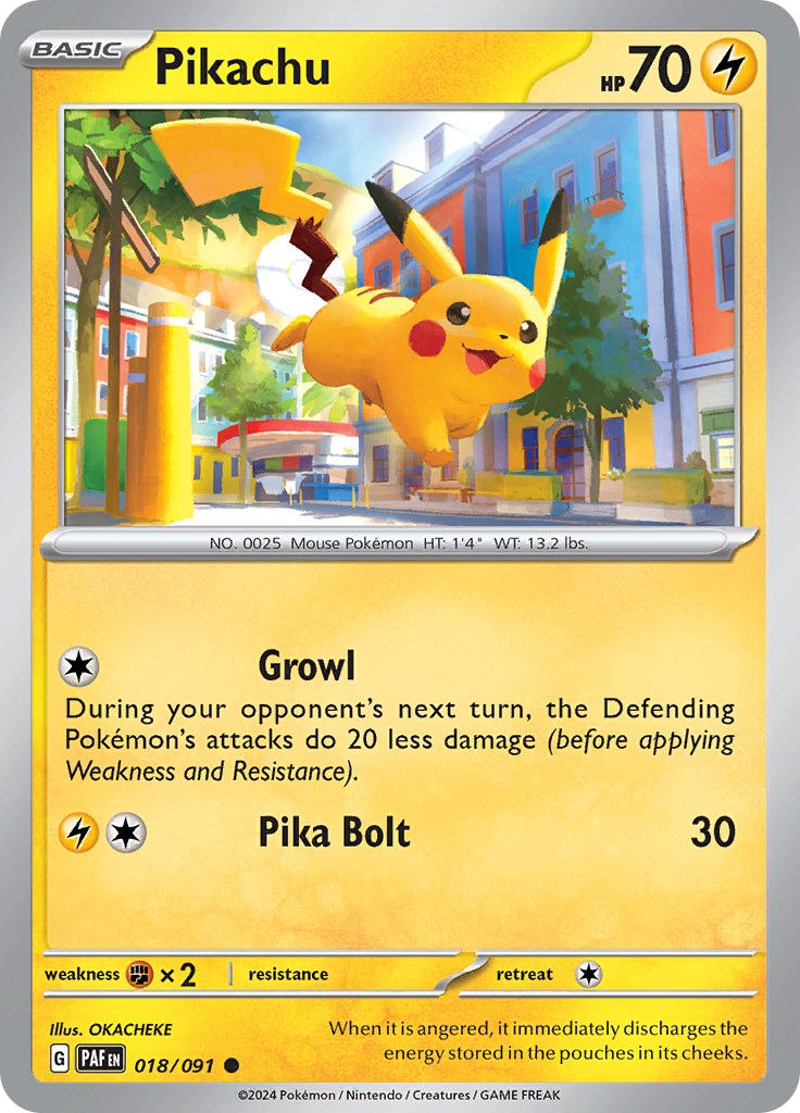 Pikachu (018/091) [Scarlet & Violet: Paldean Fates] | Gam3 Escape