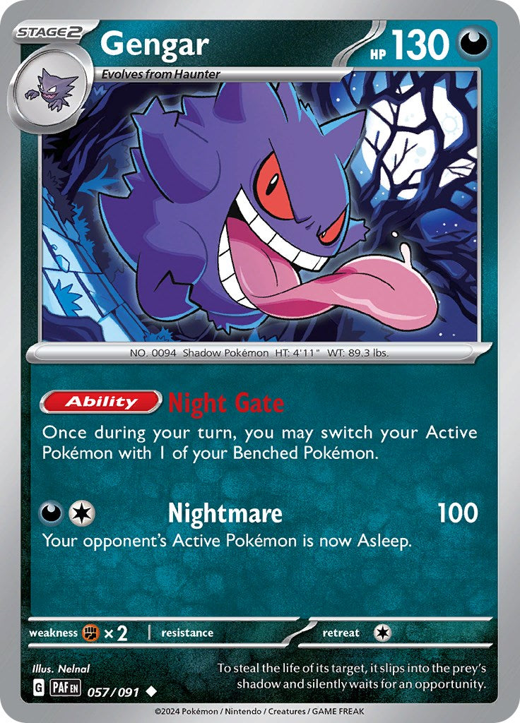 Gengar (057/091) [Scarlet & Violet: Paldean Fates] | Gam3 Escape