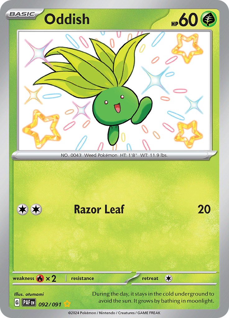 Oddish (092/091) [Scarlet & Violet: Paldean Fates] | Gam3 Escape