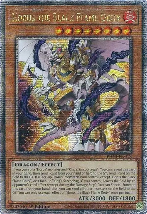 Horus the Black Flame Deity [PHNI-EN018] Quarter Century Secret Rare | Gam3 Escape