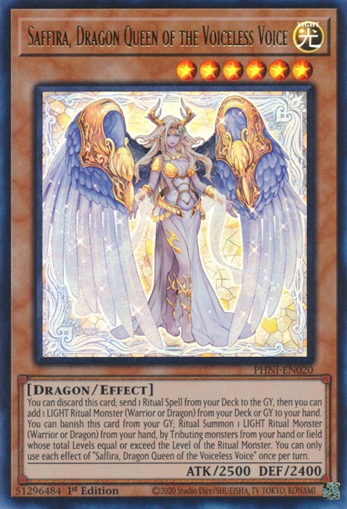 Saffira, Dragon Queen of the Voiceless Voice [PHNI-EN020] Ultra Rare | Gam3 Escape