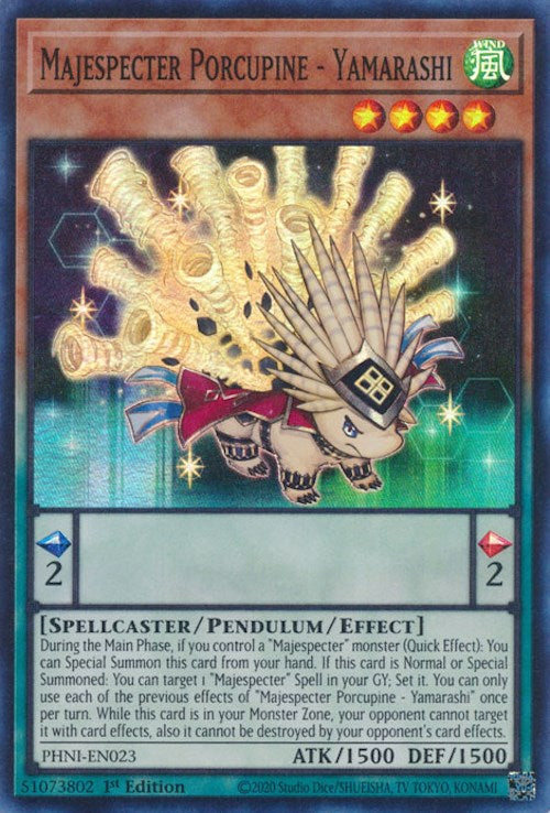 Majespecter Porcupine - Yamarashi [PHNI-EN023] Super Rare | Gam3 Escape