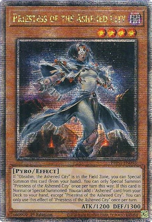 Priestess of the Ashened City [PHNI-EN093] Quarter Century Secret Rare | Gam3 Escape