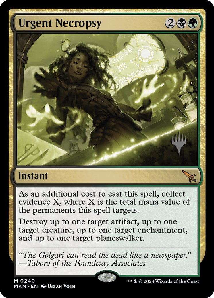 Urgent Necropsy (Promo Pack) [Murders at Karlov Manor Promos] | Gam3 Escape