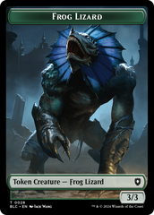 Storm Crow // Frog Lizard Double-Sided Token [Bloomburrow Commander Tokens] | Gam3 Escape