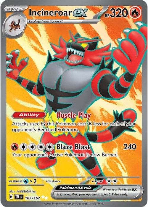 Incineroar ex (187/162) [Scarlet & Violet: Temporal Forces] | Gam3 Escape