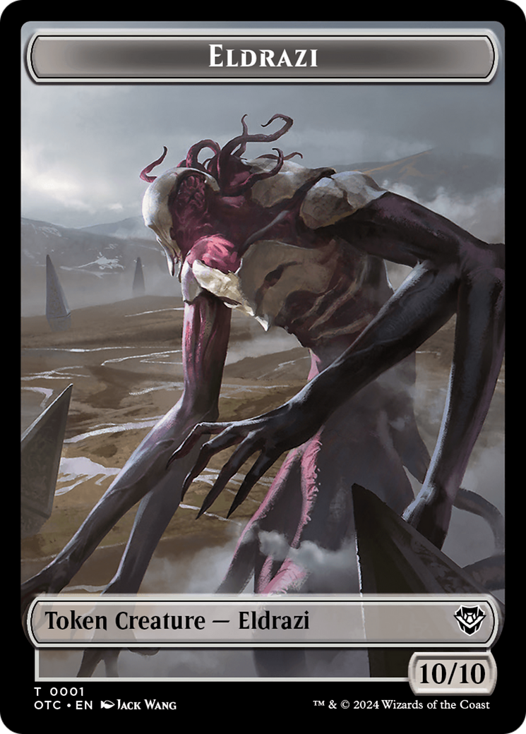 Eldrazi // Clue Double-Sided Token [Outlaws of Thunder Junction Commander Tokens] | Gam3 Escape