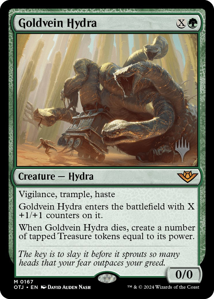 Goldvein Hydra (Promo Pack) [Outlaws of Thunder Junction Promos] | Gam3 Escape