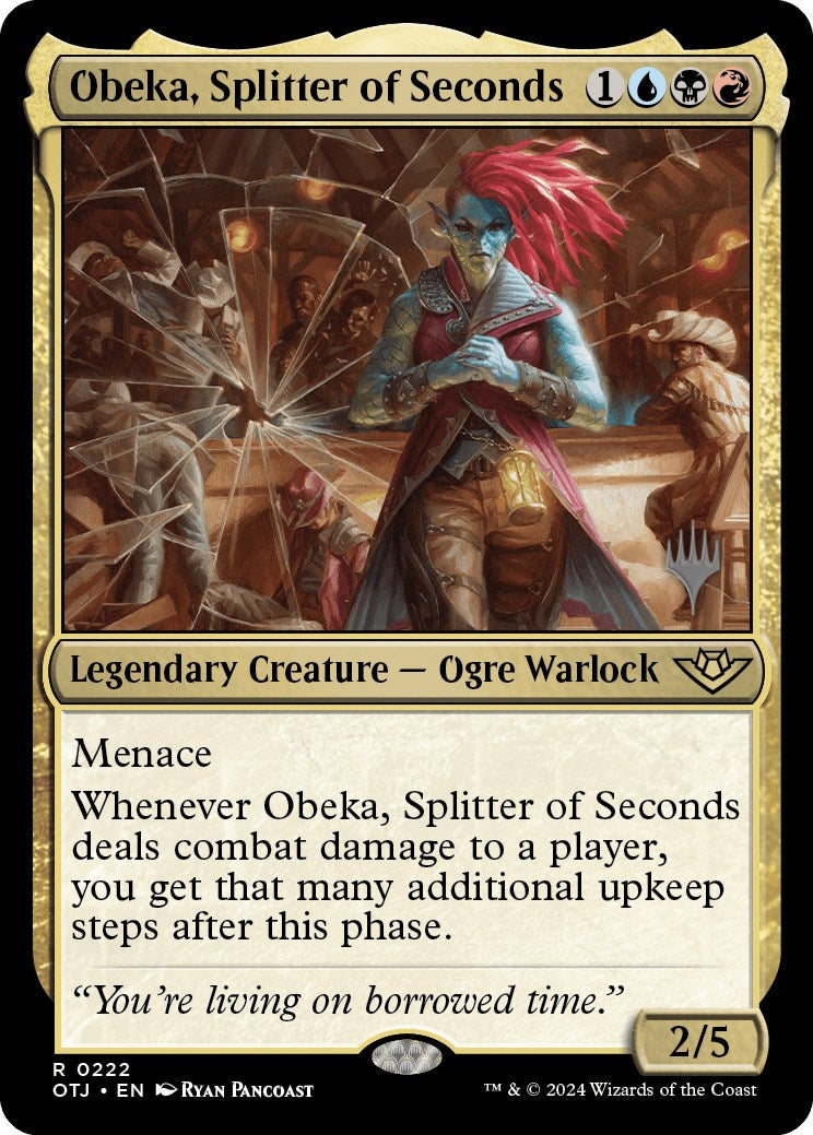 Obeka, Splitter of Seconds (Promo Pack) [Outlaws of Thunder Junction Promos] | Gam3 Escape