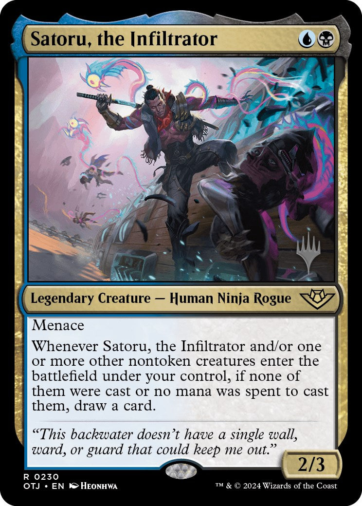 Satoru, the Infiltrator (Promo Pack) [Outlaws of Thunder Junction Promos] | Gam3 Escape