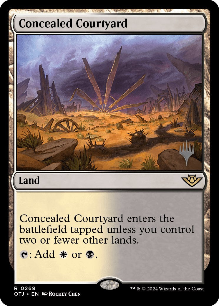 Concealed Courtyard (Promo Pack) [Outlaws of Thunder Junction Promos] | Gam3 Escape