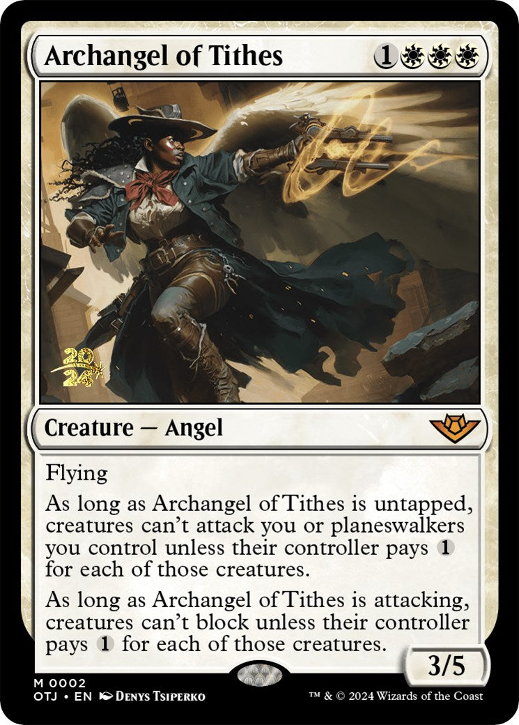 Archangel of Tithes [Outlaws of Thunder Junction Prerelease Promos] | Gam3 Escape
