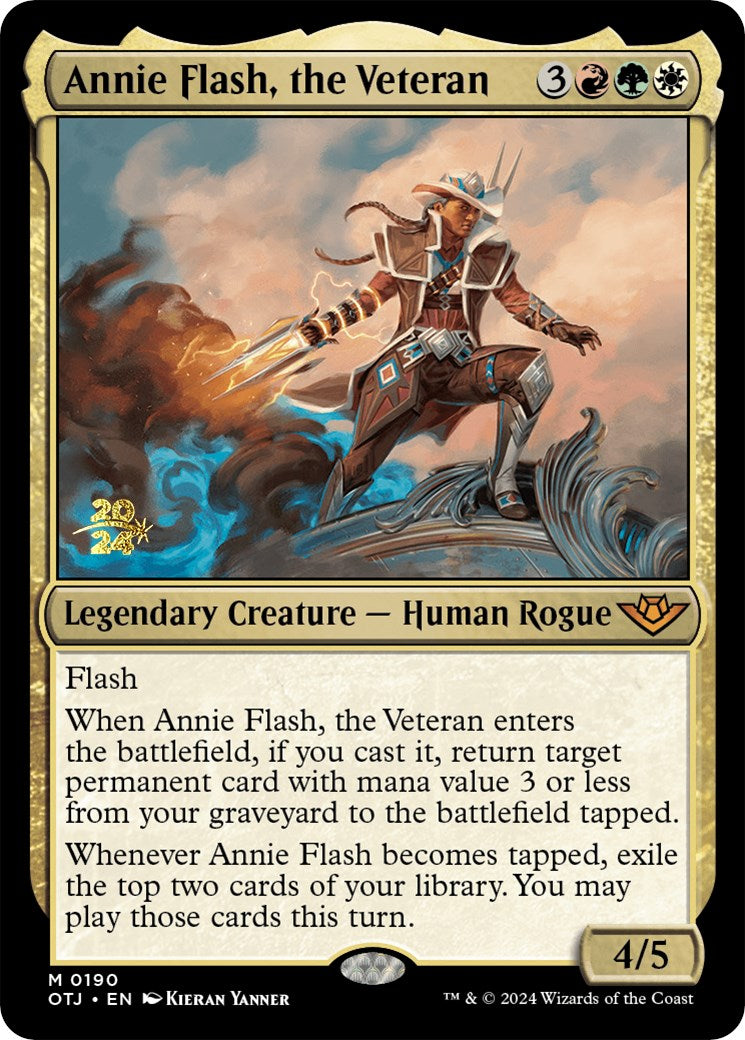 Annie Flash, the Veteran [Outlaws of Thunder Junction Prerelease Promos] | Gam3 Escape