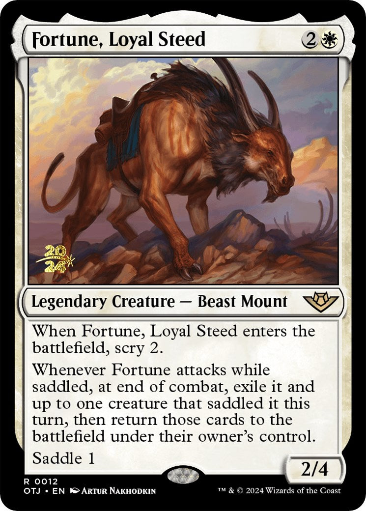 Fortune, Loyal Steed [Outlaws of Thunder Junction Prerelease Promos] | Gam3 Escape