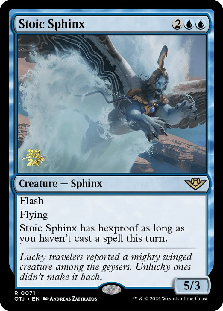 Stoic Sphinx [Outlaws of Thunder Junction Prerelease Promos] | Gam3 Escape