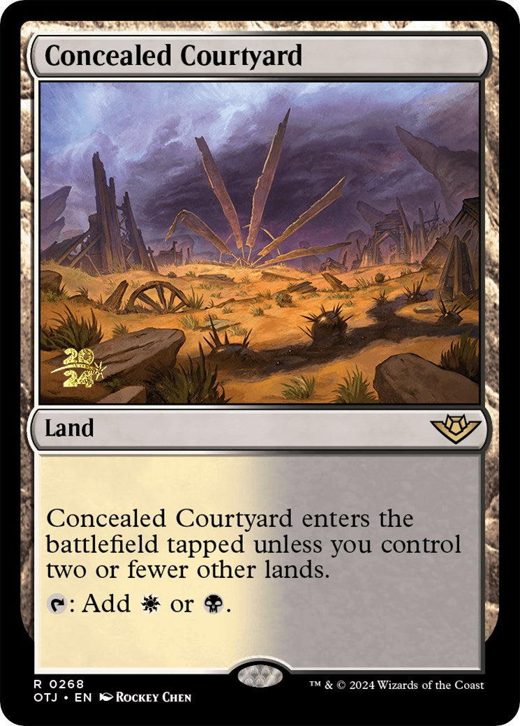 Concealed Courtyard (OTJ) [Outlaws of Thunder Junction Prerelease Promos] | Gam3 Escape