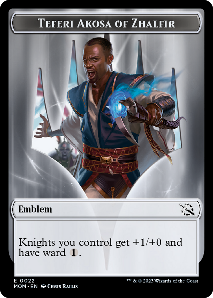 Soldier // Teferi Akosa of Zhalfir Emblem Double-Sided Token [March of the Machine Tokens] | Gam3 Escape