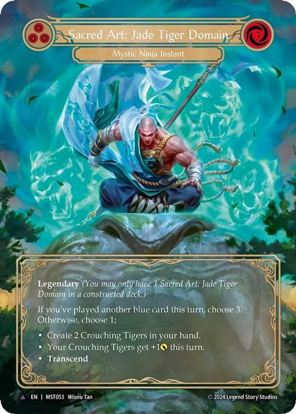 Sacred Art: Jade Tiger Domain (Marvel) [MST053] (Part the Mistveil)  Cold Foil | Gam3 Escape